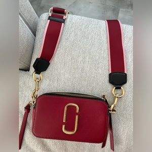 Marc Jacobs red snapshot bag